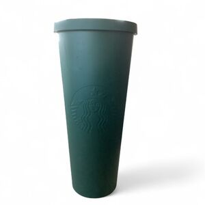 Starbucks Cold Cup Tumbler Venti 24 oz Soft Touch Matte Army Hunter Green RARE